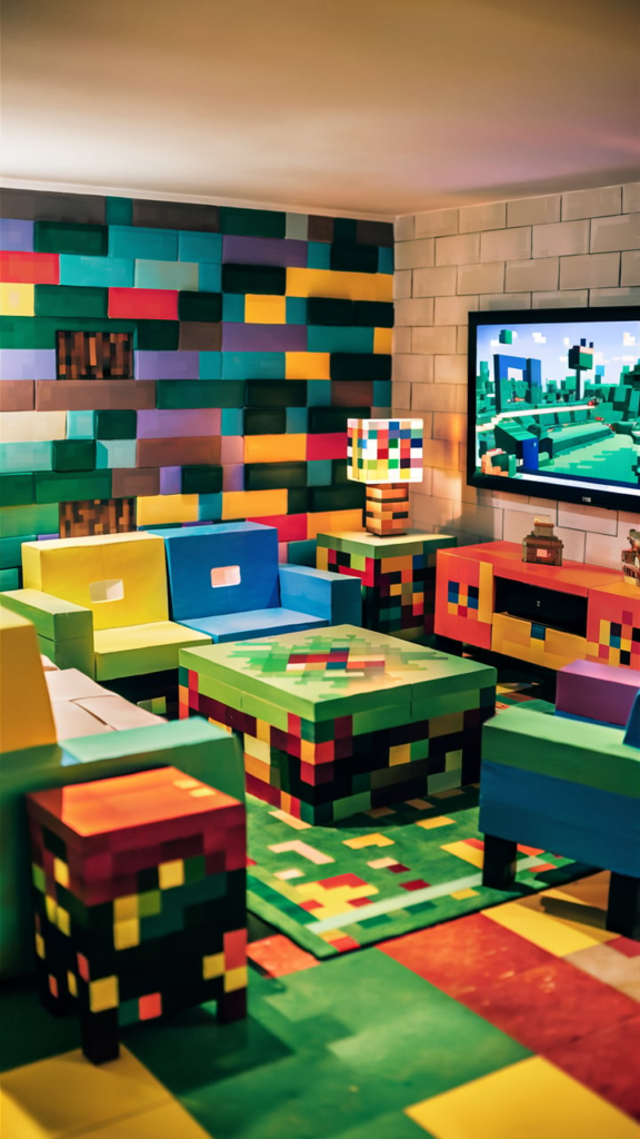 Modern Minimalist Minecraft Living Room