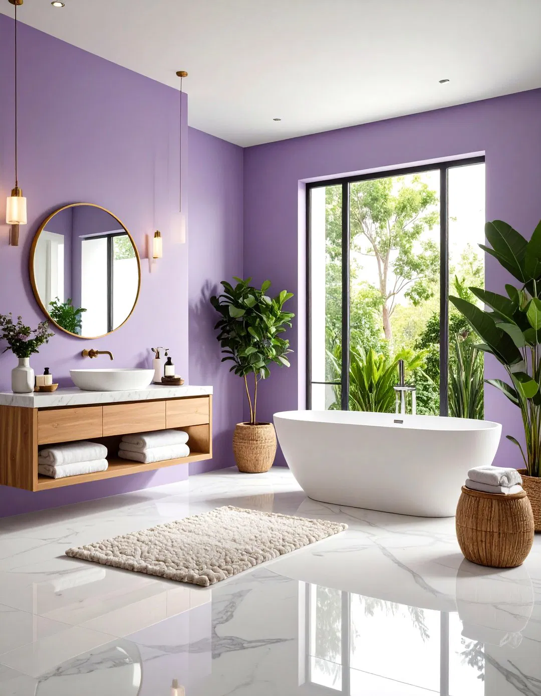 Lavender Oasis - Purple Bathroom Ideas