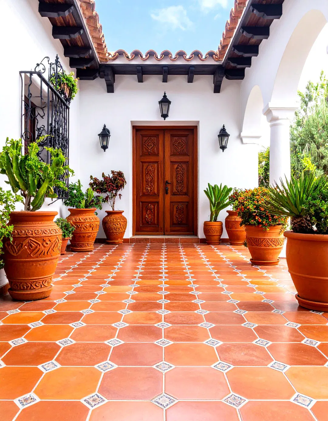 Terracotta Tile Foundation Porch