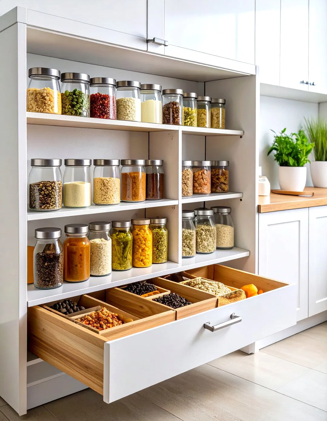 Pull Out Drawer Spice Systems - 24 Spice Rack Ideas