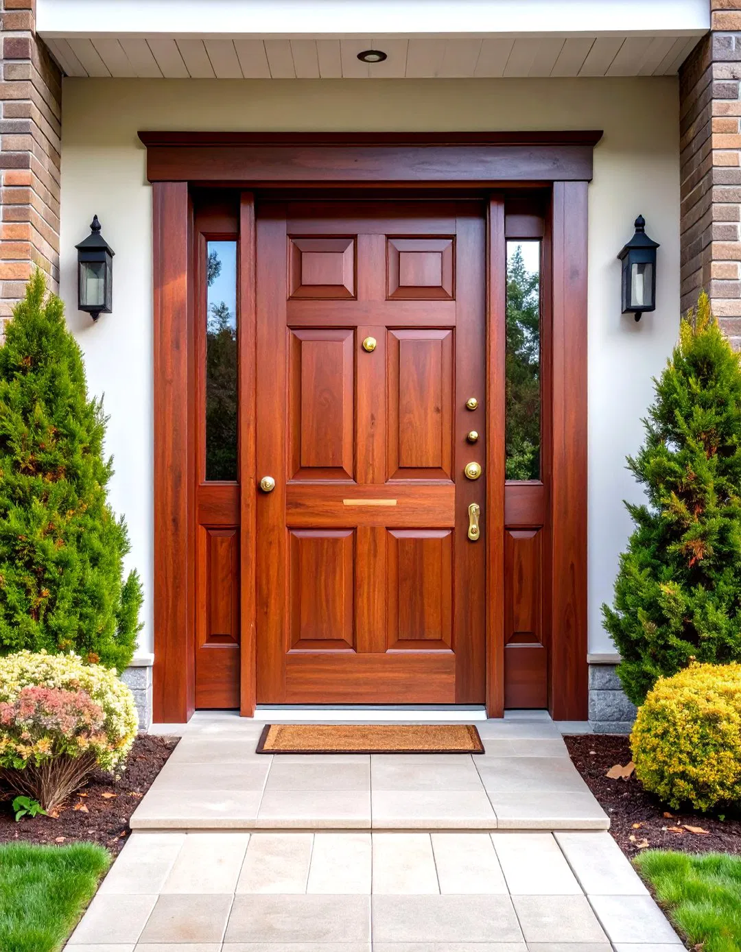 Mahogany Stained Front Door