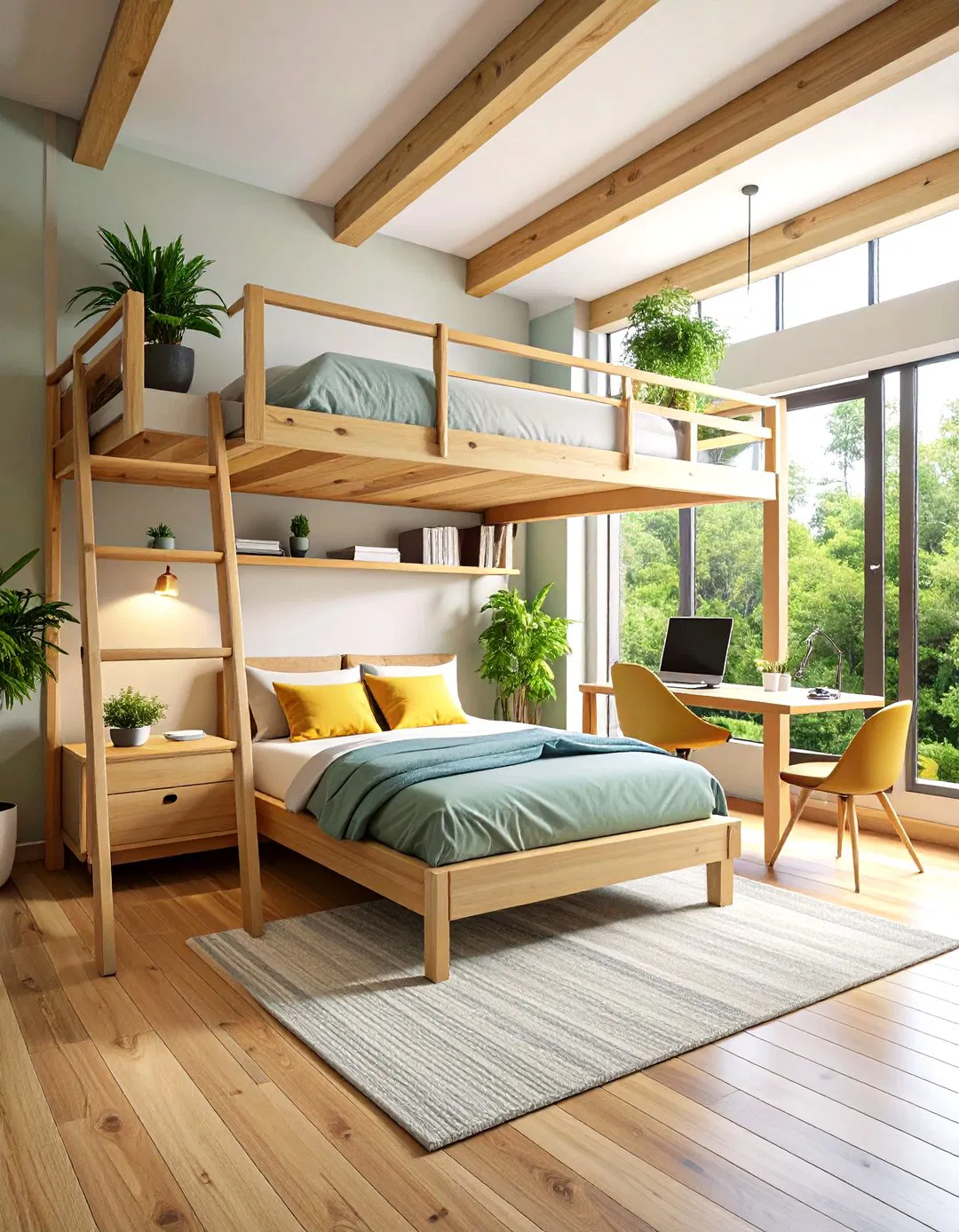 Loft Bed Studio Layout