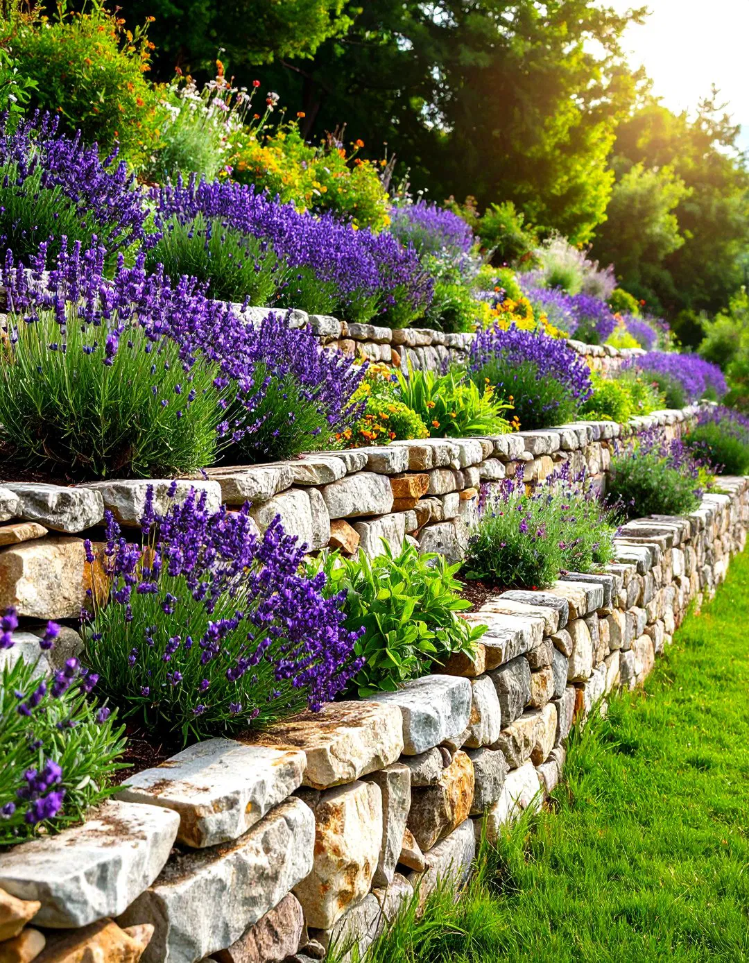 Durable Stone Terraces - Tiered Garden Ideas