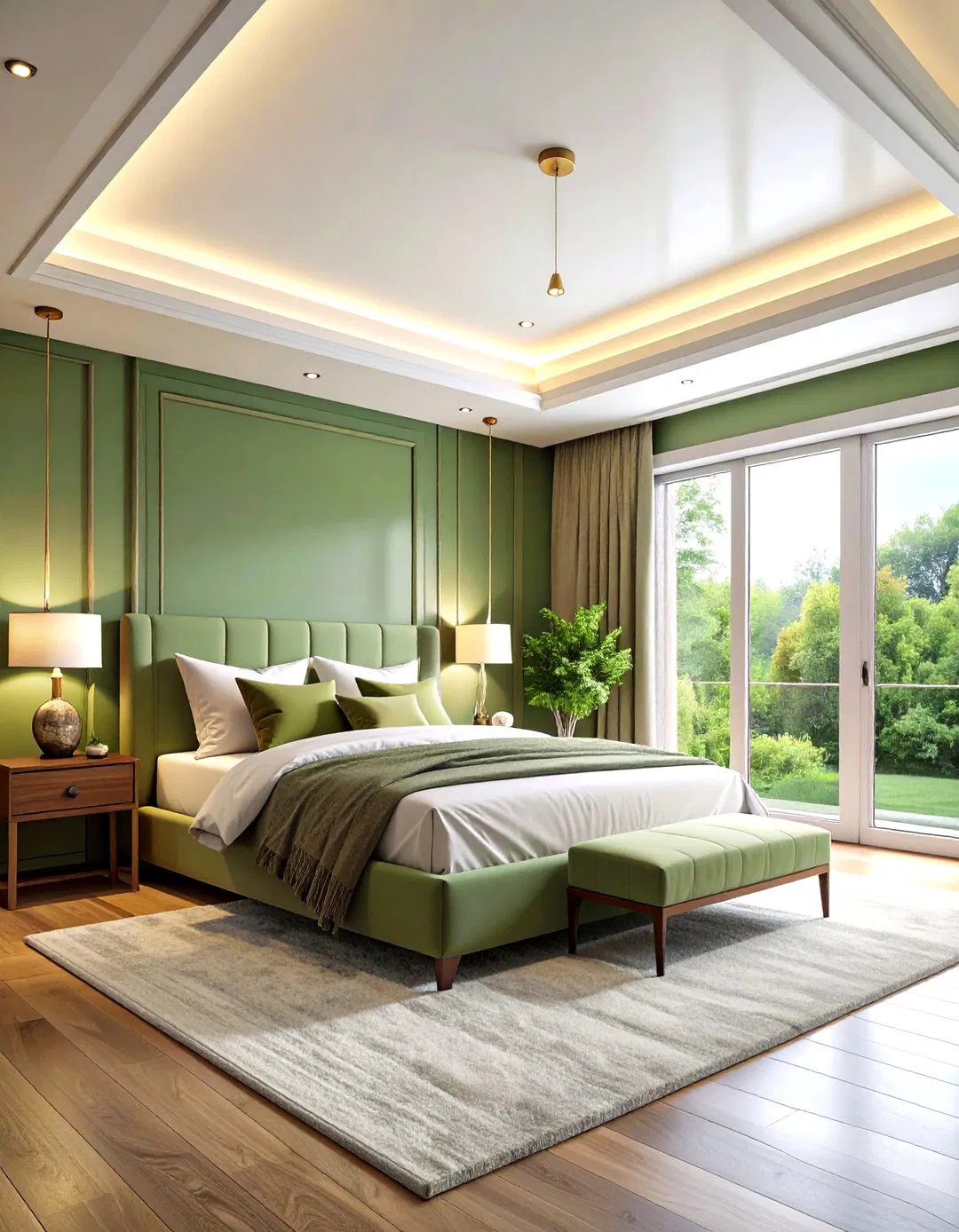Soft LED Tray Ceiling in Bedroom