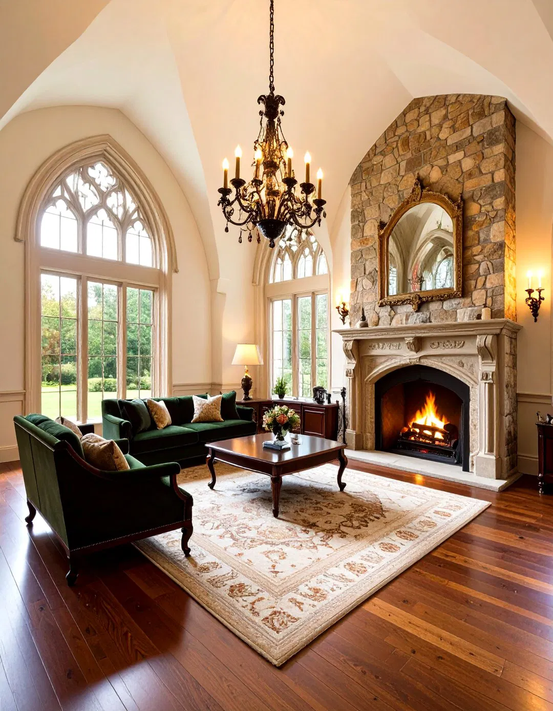 Gothic Revival Victorian Living Room