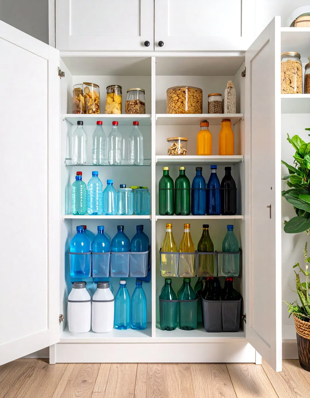 Over the Door Shoe Organizer System - Water Bottle Storage