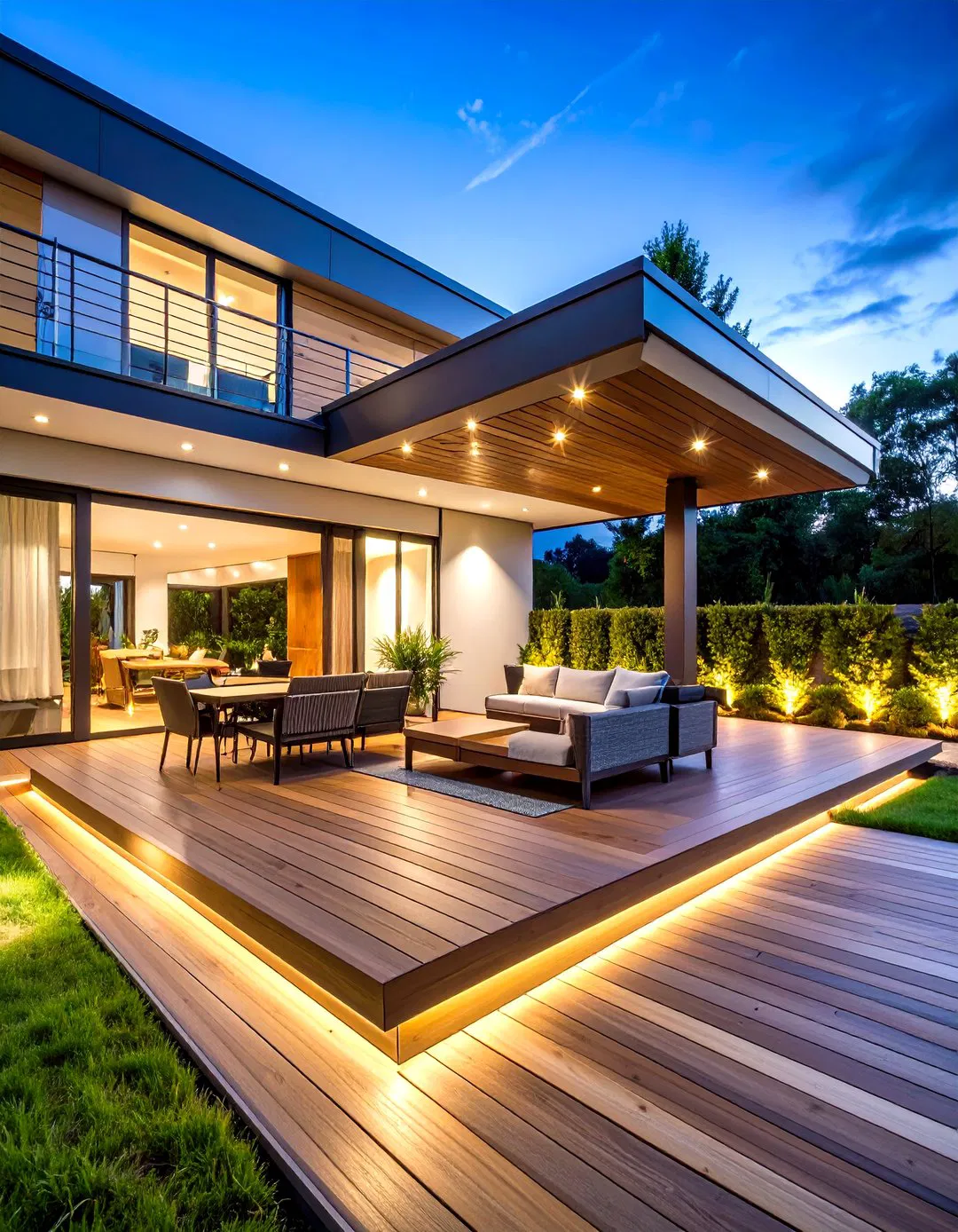 Modern Minimalist Wood Deck Design