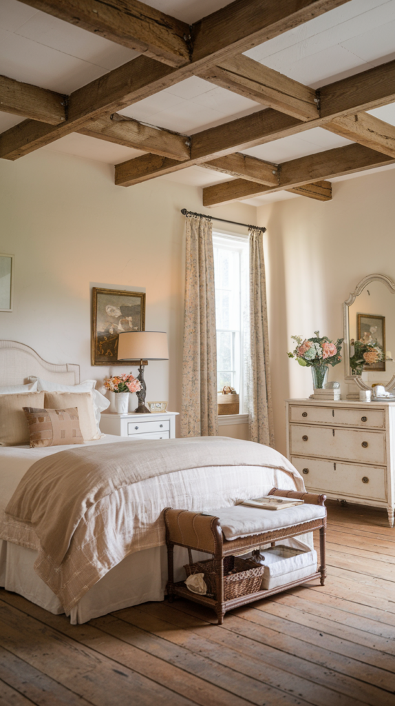 Floral prints in English cottage interiors