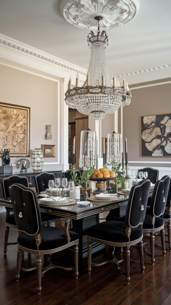 Elegant crystal chandelier