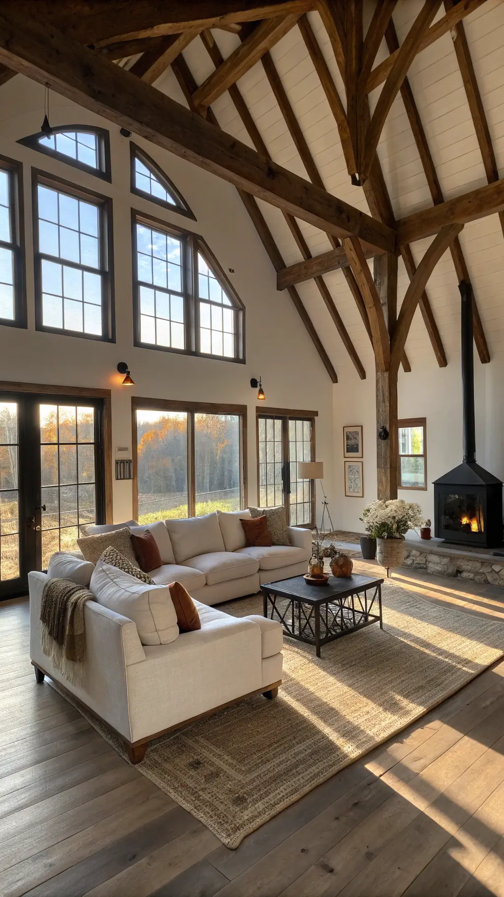Cozy small barn house exterior with rustic charm